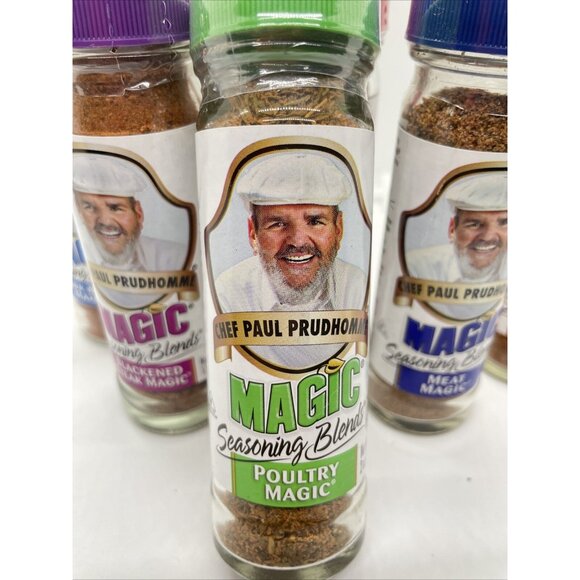 FRESH Magic Chef Paul Prudhomme's Magic Seasoning 6 Jar Set Variety Pack Lot - Picture 3 of 15